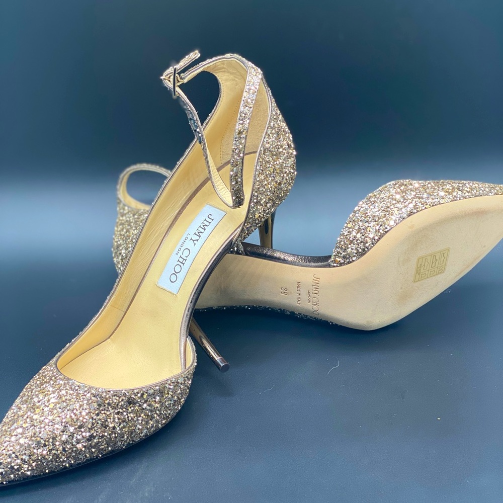 Jimmy Choo ‘Lucy’ Glittered Pumps